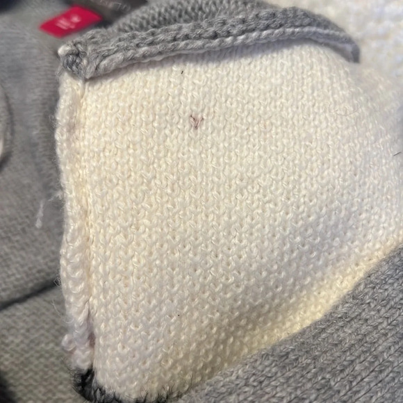 VINCE CAMUTO Color Block Animal Print Cozy V Neck Button Down Cardigan Sweater - Picture 9 of 13